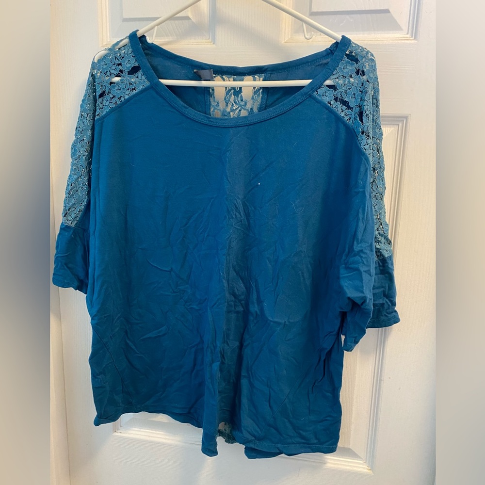Teal shirt